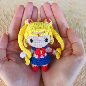 Sailor Moon Crochet / Chibi Sailor Moon / Anime Amigurumi / Crochet Doll / Chibi Cotton Crochet Doll Perfect For Children and Adults