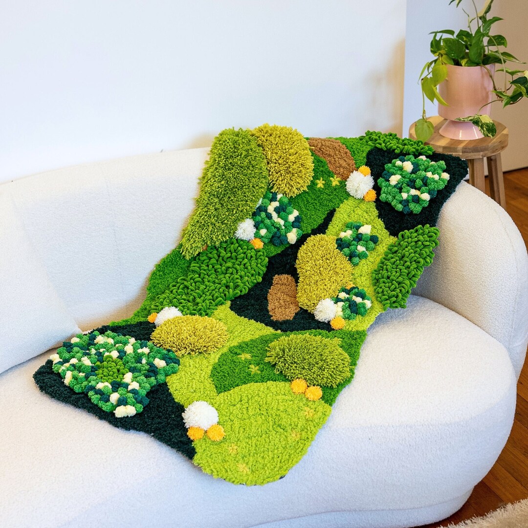 GRASSY FIELDS XXL Moss Rug Making Kit - Etsy