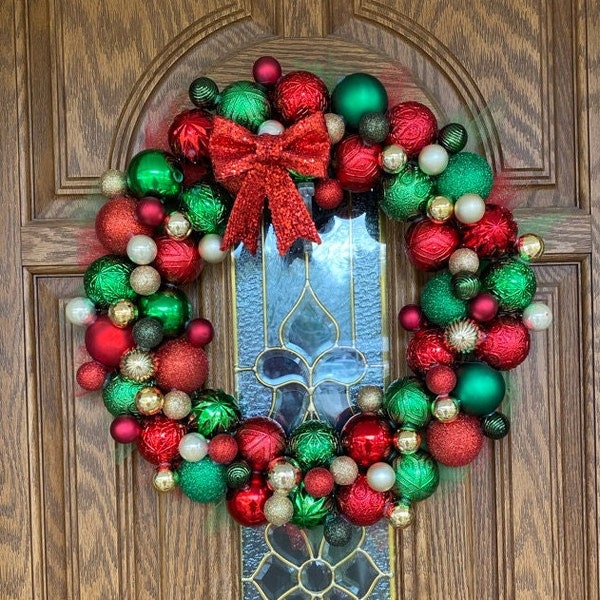 Christmas Ornament Wreath Etsy