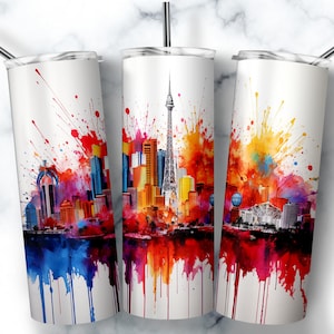 Las Vegas Skyline Tumbler Sublimation Design (Digital Download)