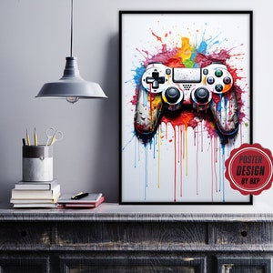 Gamer Printable Wall Art, Wall Art Décor, Video Game Controller Wall ...