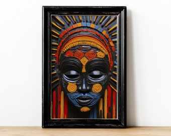Afrikanische Kunst zum Ausdrucken: Wohnkultur Poster Design (Digitaler Download)