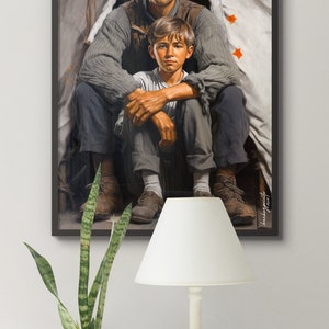 Father and Son Printable Wall Art Design, Digital Wall Art, Home Décor ...