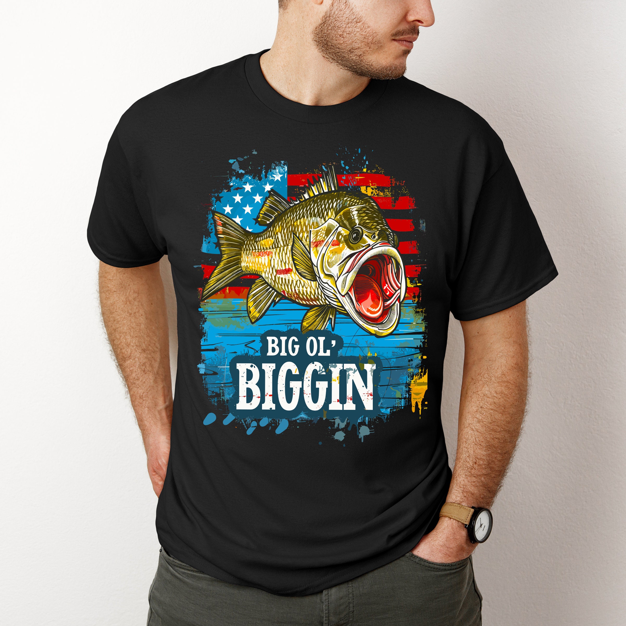 New World Graphics NCAA Bass Fishing T-Shirt - Officially Licensed Tennessee Vols Apparel