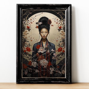 Asian Japandi Printable Wall Art Design, Digital Wall Art, Home Décor, Large Format Digital Download, JPG Files