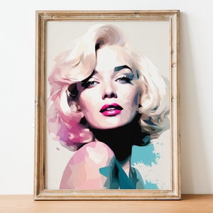 Marilyn Monroe Pop Art Poster: Modern Wall Decor (Digital Download)