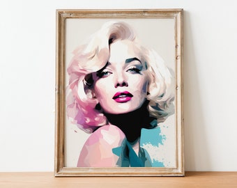 Poster / Impression Sur Toile Pop Art Marylin Monroe - Décoration Murale Moderne - Bold Bloc Design