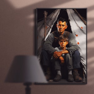 Father and Son Printable Wall Art Design, Digital Wall Art, Home Décor ...