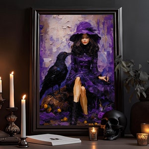 Halloween Witch Printable Wall Art, Halloween Decor, Printable Poster ...