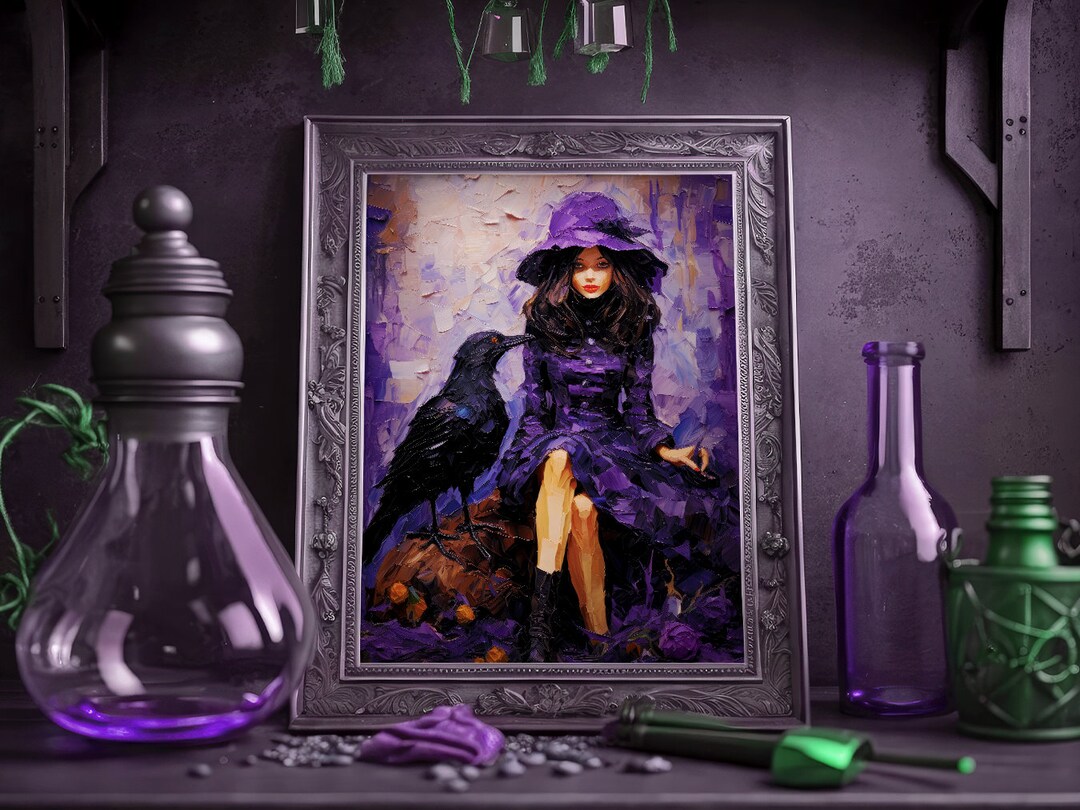 Halloween Witch Printable Wall Art, Halloween Decor, Printable Poster ...