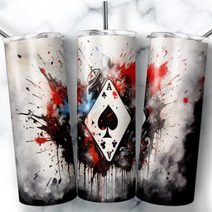 Plantilla de diseño de sublimación de vaso flaco de 20 oz Vaso de tarjeta de pala Envoltura recta Descarga digital PNG
