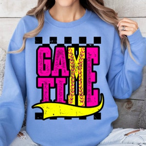 Game Time Softball Sublimation Design: Women&#39;s T-shirt PNG (Digital Download)
