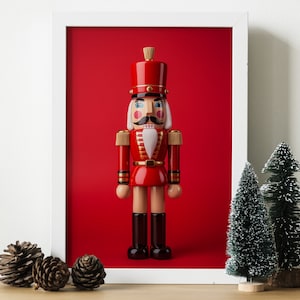 Nutcracker Christmas Wall Art: Printable Poster Design (Digital Download)