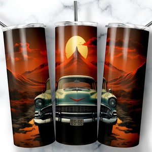 20 Unzen Skinny Tumbler Sublimation Design Vorlage Oldtimer ll Tumbler Straight Wrap Digitaler Download PNG
