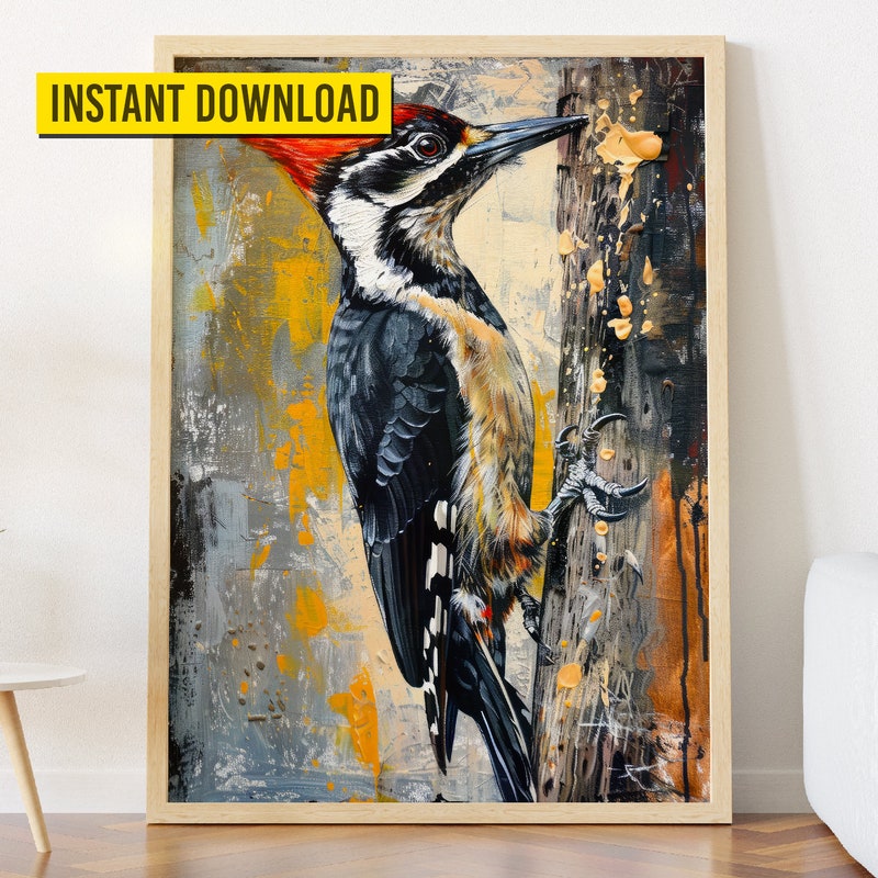 Woodpecker Art - Etsy