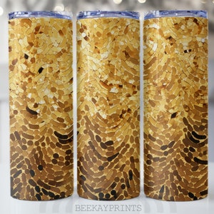 20 oz Skinny Tumbler Sublimation Design Template Gold Glitter Pattern Tumbler Straight Wrap Digital Download PNG