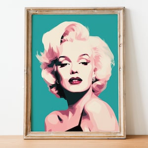 Marilyn Monroe POP Art Poster: Modern Wall Decor (Digital Download)