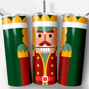 20 Unzen Skinny Tumbler Sublimation Design Vorlage Nussknacker Tumbler Straight Wrap Digitaler Download PNG