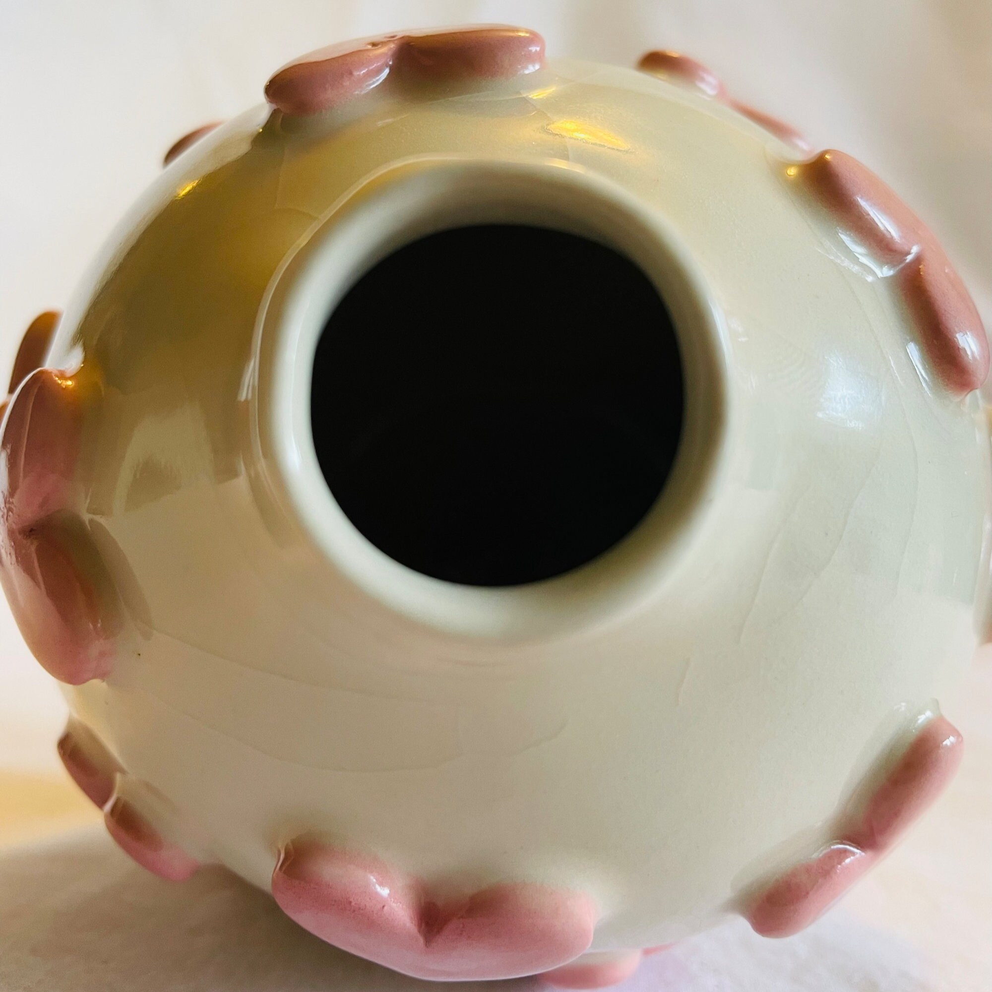 Pink Hearts Vase Hand Made Pink Vase Vase Cute Vase Etsy