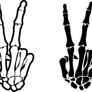 Peace Skeleton Hand SVG Digital Instant Download for Cricut, Silhouette