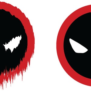 Deadpool Face SVG Digital Instant Download for Cricut, Silhouette