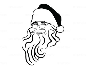 Santa Claus Christmas Xmas Holiday SVG Digital Instant Download for Cricut, Silhouette