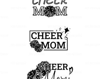 Cheer Mom Cheerleader Mom Momma Mother Love SVG Digital Instant Download for Cricut, Silhouette
