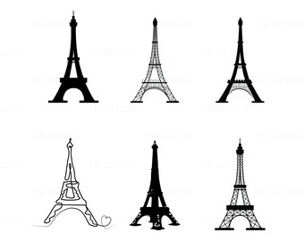 Eiffel Tower Clipart Halloween SVG Digital Instant Download for Cricut, Silhouette