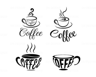 Coffee Cafe Caffè Kaffe SVG Digital Instant Download for Cricut, Silhouette