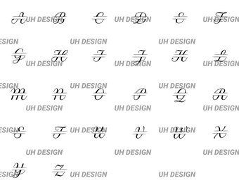 Split Monogram Alphabet SVG Digital Instant Download for Cricut, Silhouette