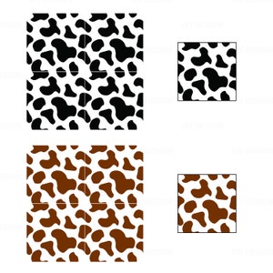 Bundle Cow Pattern Black Brown SVG Digital Instant Download for Cricut, Silhouette