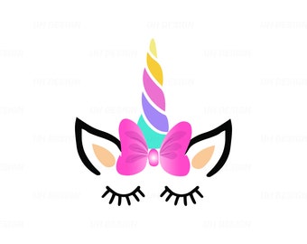 Unicorn Clipart Cute Baby Girl SVG Digital Instant Download for Cricut, Silhouette