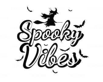 Retro Spooky Vibes SVG PNG PDF Digital Instant Download for Cricut, Silhouette