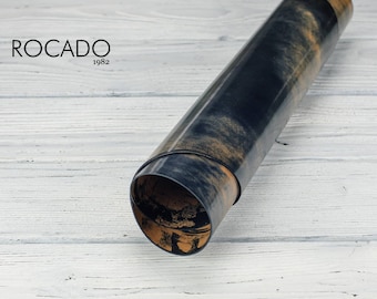Rocado Marbled - Black, Shell Cordovan, Vegetable Tanned Leather, Italian Leather