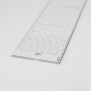 Leathercraft 30cm Japanese Transparent Measure Ruler with Metal, Craft Leather, Cut Sewing