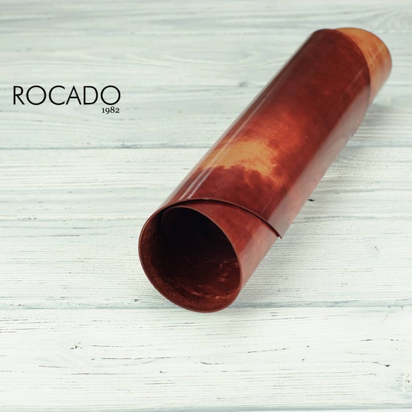 Rocado Marbled - Red, Shell Cordovan, Vegetable Tanned Leather, Italian Leather