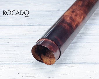 Rocado Marbled - Burgundy, Shell Cordovan, Vegetable Tanned Leather, Italian Leather