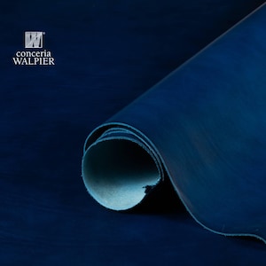 Walpier - Buttero - Navy 102 - 1.2-1.4mm, Squared Shoulder, Vegetable Tanned Leather, Italian Genuine Cowhide