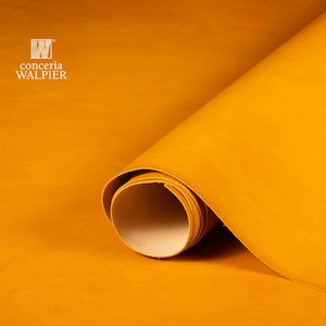 Walpier - Buttero - Yellow 016 - 1.2-1.4mm, Squared Shoulder, Vegetable Tanned Leather, Italian Genuine Cowhide