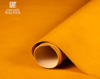 Italian Buttero Vegetable Tanned Leather – Walpier, Yellow 016, 1.2–1.4mm