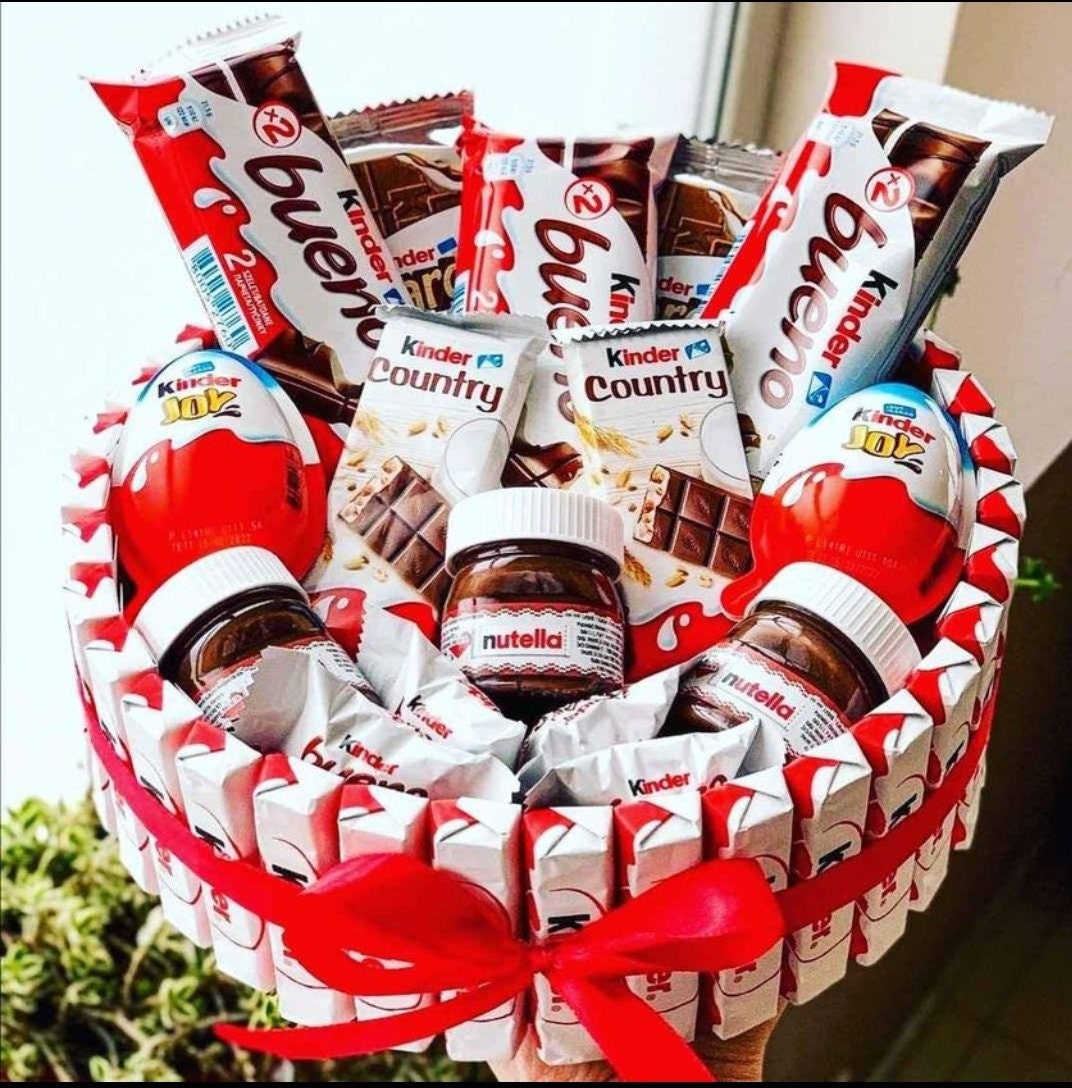 Kinder Chocolate Gift Box Birthday Gift for Her Personalised Gift for Women  Hamper Selection Box Kinder Bueno Hippo Sweets Gift Box Gift Mom 