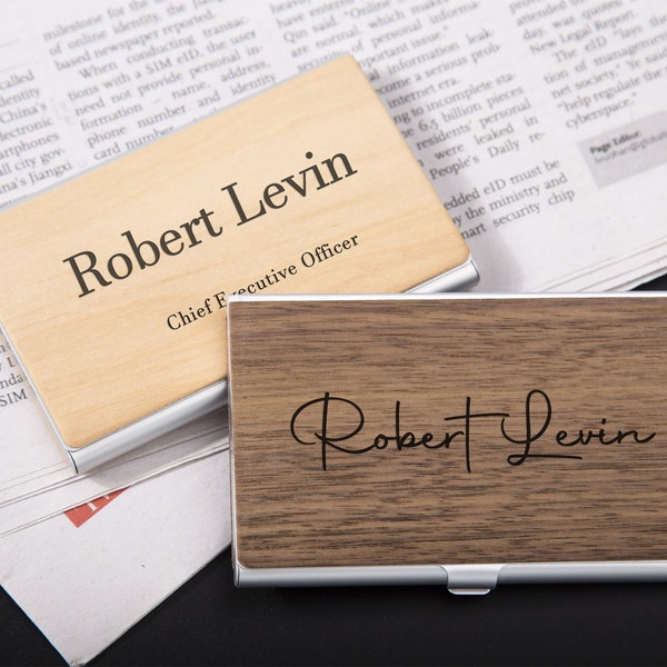 Personalized Business Card Holder Etsy