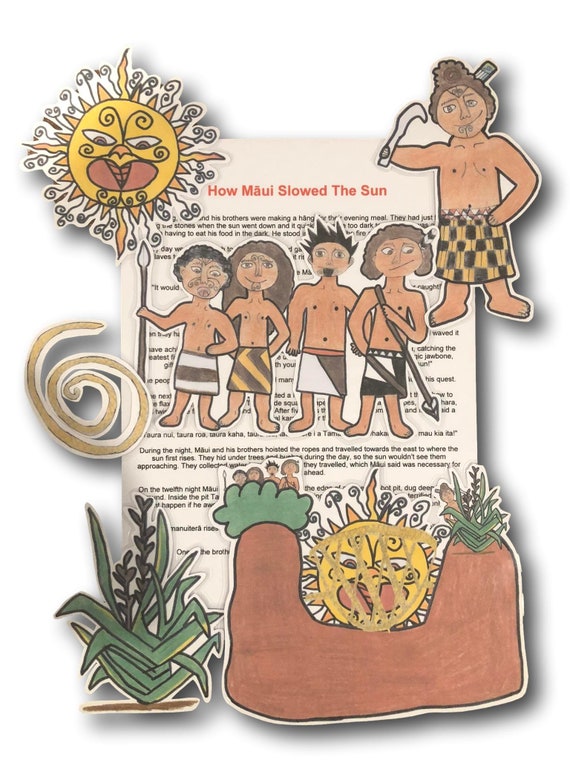 How Maui Slowed the Sun Printable Board Story Etsy