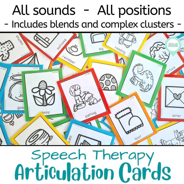 Articulation Flash Cards | Speech Therapy Teaching | Apraxia, Phonology, Literacy, Autism, Communication, Visual Support