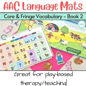 Communication Board, livre 2, Langage expressif et réceptif, Aide visuelle pour les besoins spéciaux, Apprentissage précoce, Autisme, Tout-petit, Orthophonie