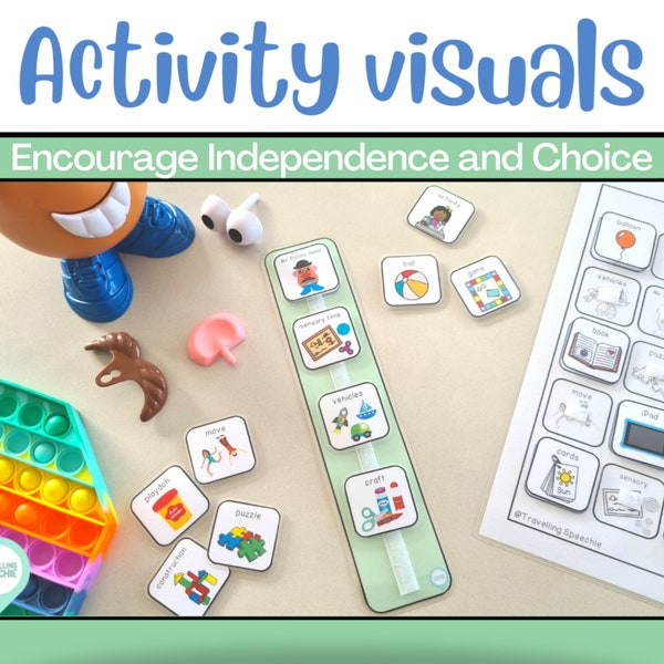 Activity Visual Schedule | AAC | Speech Therapy & Classroom - Autism Apraxia - Topic Board - Communication Language Support