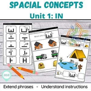 Speech Therapy: Teaching Spatial Concepts - 'IN' (Visual Support)