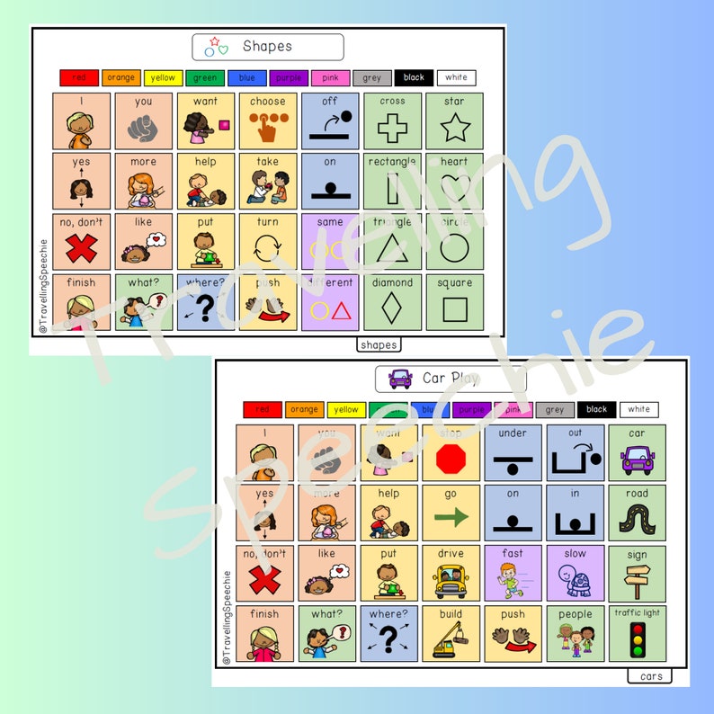 K&ouml;nnte beinhalten: Zwei bunte Tafeln mit Bildern und W&ouml;rtern zum Unterrichten von kleinen Kindern &uuml;ber Formen und Autospielen. Die Formentafel enth&auml;lt Bilder von einem Kreis, einem Quadrat, einem Dreieck, einer Raute, einem Stern, einem Herzen, einem Rechteck und einem Kreuz. Die Autospieltafel enth&auml;lt Bilder von einem Auto, einer Stra&szlig;e, einer Ampel, von Menschen, von Dr&uuml;cken, von Bauen, von Wo, von Was, von Fertig, von Nein, von Nicht, von M&ouml;gen, von Legen, von Fahren, von Schnell, von Langsam, von Schild, von In, von Auf, von Gehen, von Helfen, von Mehr, von Ja, von Stoppen, von Aus, von Unter, von Auto, von Wei&szlig;, von Schwarz, von Grau, von Gelb, von Orange, von Rot.