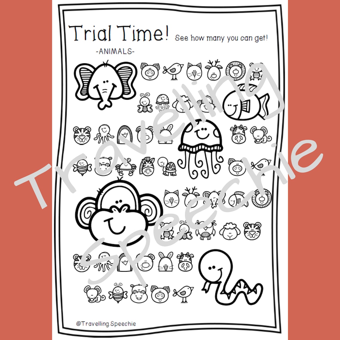 100 TRIALS Outdoor Camping Themed Speech Therapy | Reward Chart ...