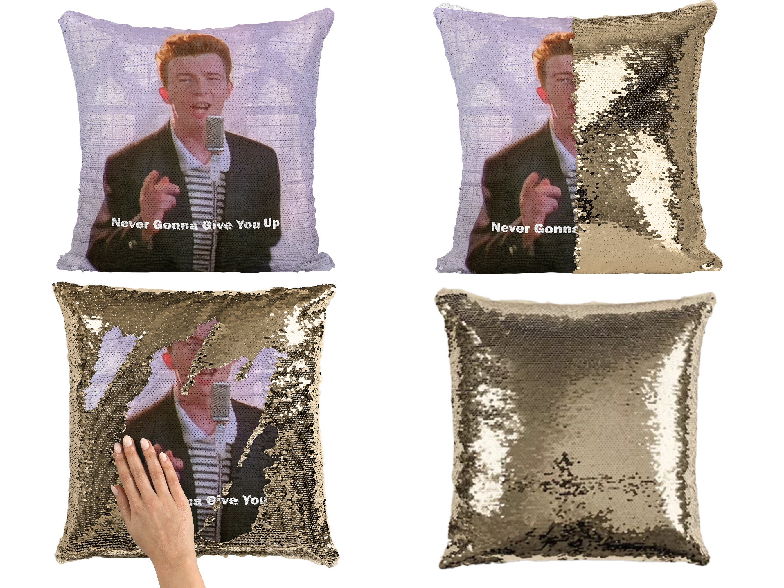 congrats you got rick rolled meme - Rick And Rolled Meme - Pillow